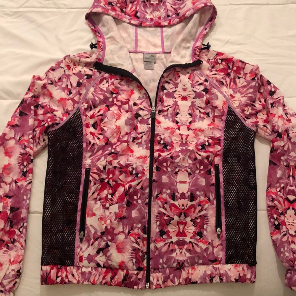 C9 Champion Womens Woven Jacket Pink Floral Print